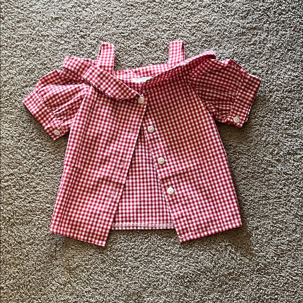 Red Gingham Kids Shirt